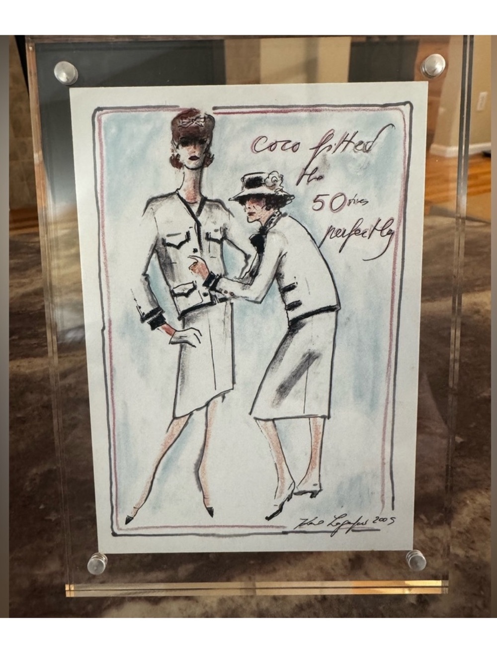 Chanel Framed Postcard Karl
Lagerfeld Metropolitan Museum
2005 "The Fifties"